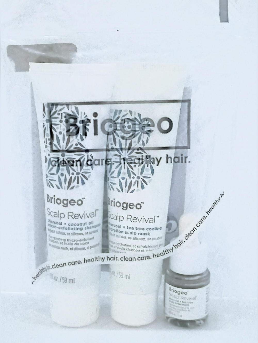 Briogeo Scalp Revival Charcoal Coconut Oil Shampoo + Scalp Mask Travel Set NEW